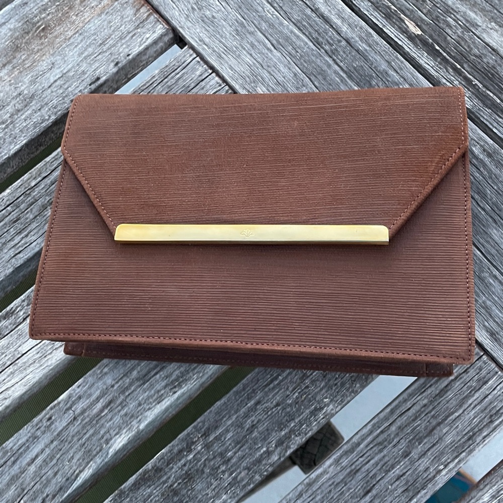 MAB Studio Brown Purse with Gold Detail